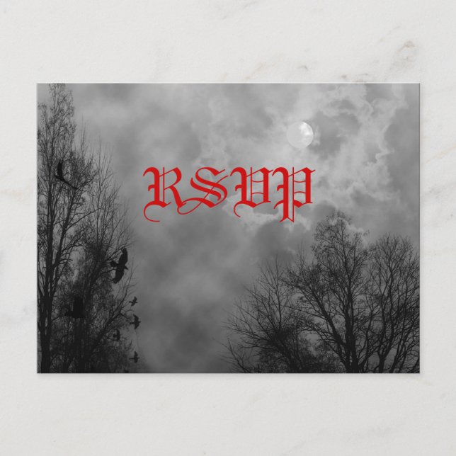 Tarjeta postal RSVP de Sky Personalizado atormenta (Anverso)