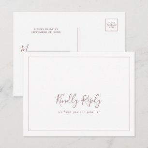 Tarjeta postal RSVP de solicitud de canción de oro