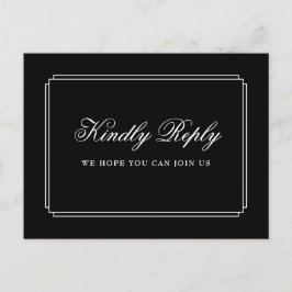 Tarjeta postal RSVP de solicitud de canción Deco e