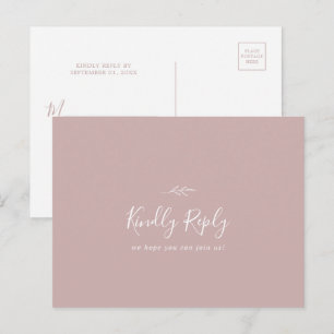 Tarjeta postal RSVP de solicitud de canción mínima
