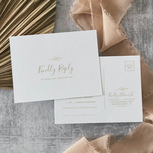 Tarjeta postal RSVP de solicitud de canción mínima (Subido por el creador)