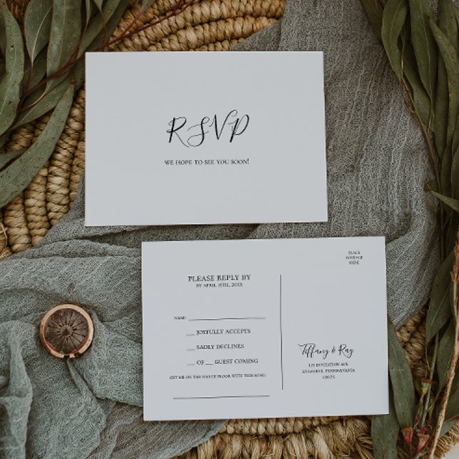 Tarjeta postal RSVP de solicitud de canción simple (Subido por el creador)