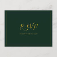 Tarjeta postal RSVP de solicitud de canción verde 