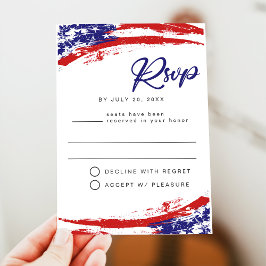 Tarjeta postal RSVP del Fiesta de bandera estadoun