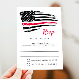Tarjeta postal RSVP del Fiesta de bandera estadoun