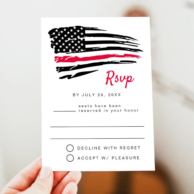 Tarjeta postal RSVP del Fiesta de bandera estadoun (Subido por el creador)