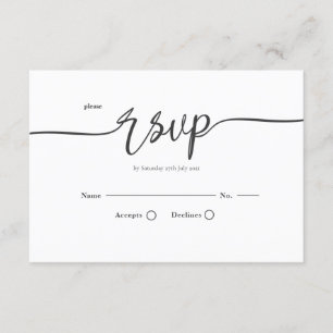 Tarjeta postal RSVP - Elegante