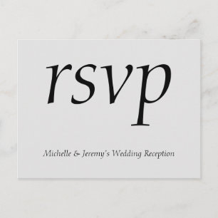 Tarjeta postal "rsvp" elegante y respetuosa