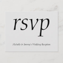 Tarjeta postal "rsvp" elegante y respetuosa
