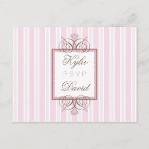 TARJETA POSTAL RSVP :: franja de parís - rosa