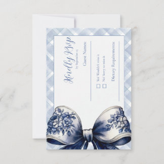 Tarjeta postal RSVP inspirada en la Croquette Azul
