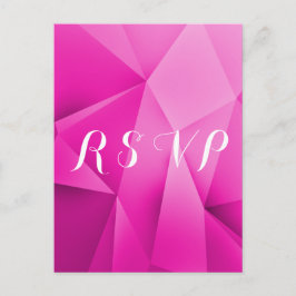 Tarjeta postal RSVP para bodas de joyas rosas