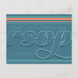 Tarjeta postal RSVP para Naranja y Casa de la Mone