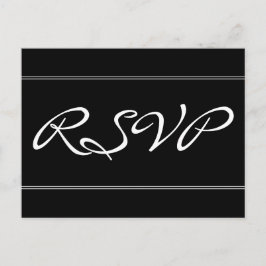Tarjeta postal "RSVP" respetable y elegante