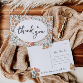 Tarjeta postal rusa de flores silvestres en Baby S