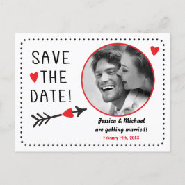 Tarjeta Postal Rústica de Boda de San Valentín par