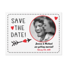 Tarjeta Postal Rústica de Boda de San Valentín par