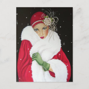 Tarjeta postal - Saludo de Navidad Art Déco 1930