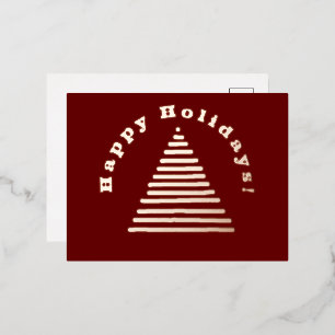 Tarjeta Postal - Saludos de árbol de Navidad