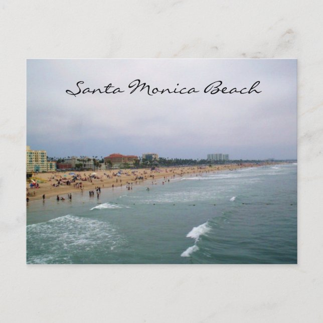 Tarjeta postal SANTA MONICA BEACH (Anverso)