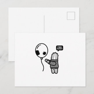 Tarjeta postal sarcástica de abrazos gratis de cac