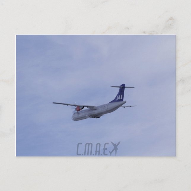 Tarjeta postal SAS ATR-72 CMAE (Anverso)