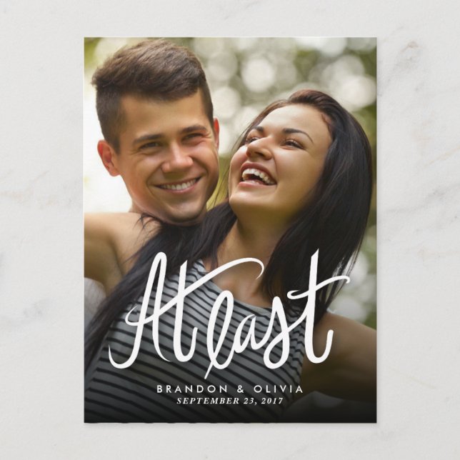 Tarjeta postal 'Save The Date *At Last*' (Anverso)