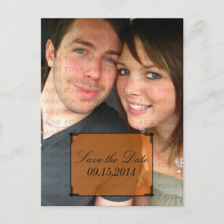 Tarjeta postal Save the Date con marco Art Deco na