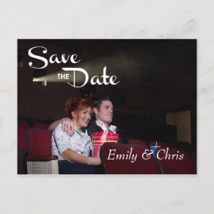 Tarjeta Postal Save the Date Pretty Script