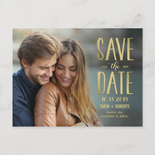 Tarjeta Postal Save The Date Simply Forever Photo