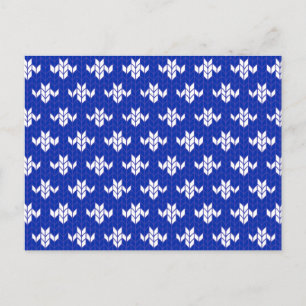 Tarjeta postal SCANDIA BLUE KNIT / Horizontal