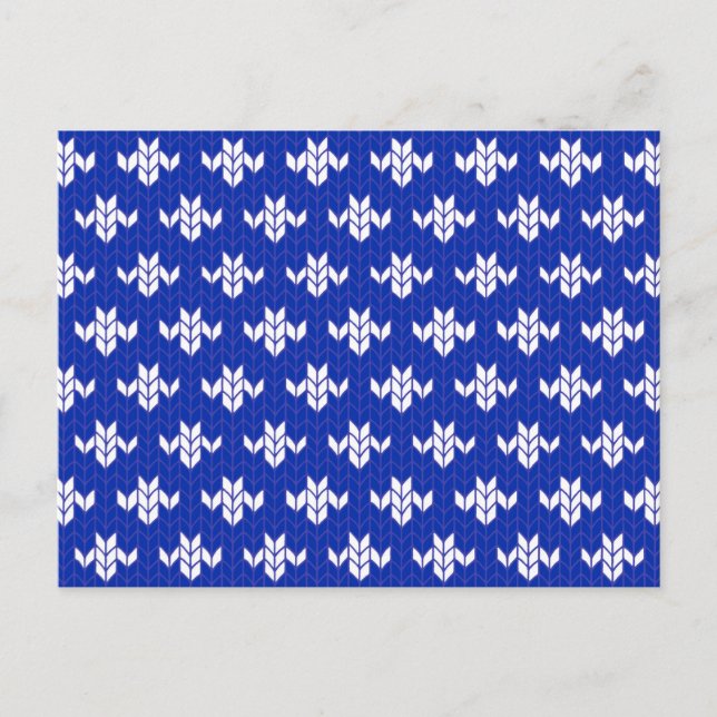 Tarjeta postal SCANDIA BLUE KNIT / Horizontal (Anverso)