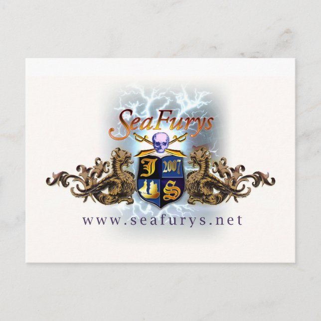 Tarjeta postal SeaFurys Shield (blanco) (Anverso)
