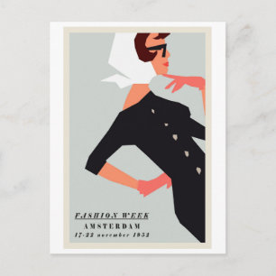Tarjeta postal - Semana de la Moda Amsterdam 1952
