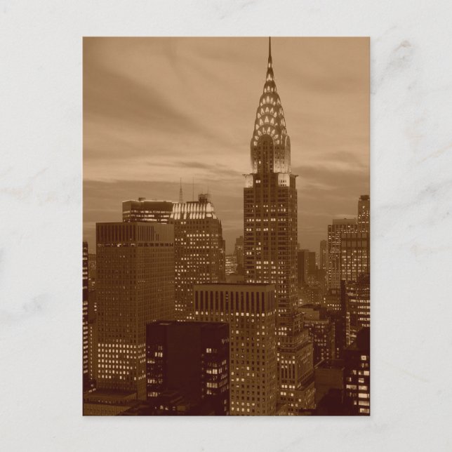 Tarjeta postal Sepia Tone New York (Anverso)