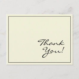 Tarjeta postal simple y básica de "¡Gracias!"