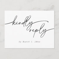 Tarjeta Postal Simple y Elegante para RSVP
