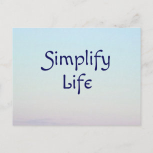 Tarjeta postal Simplify Life