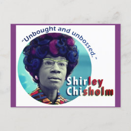 Tarjeta postal "sin control" de Shirley Chisholm