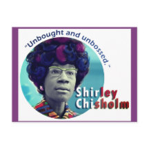 Tarjeta postal "sin control" de Shirley Chisholm