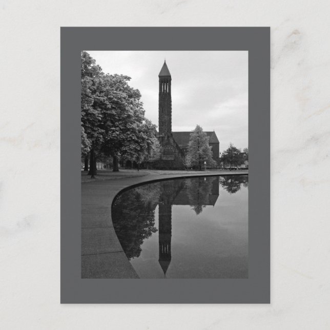 Tarjeta postal Sinfónica Círculo Blanco y Negro de (Anverso)