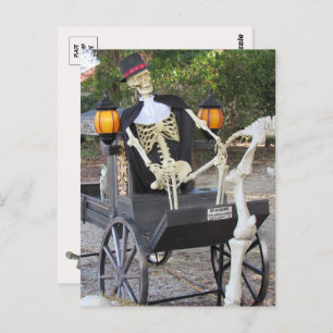 Tarjeta postal Skeleton Horse Carraige