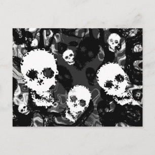 Tarjeta postal Skull Specters B&W