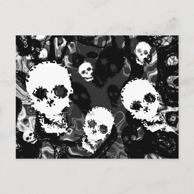 Tarjeta postal Skull Specters B&W (Anverso)