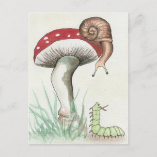 Tarjeta postal Snack & Caterpillar