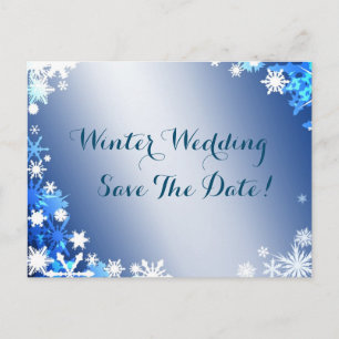 Tarjeta postal 'Snowflakes Save the Date 2'