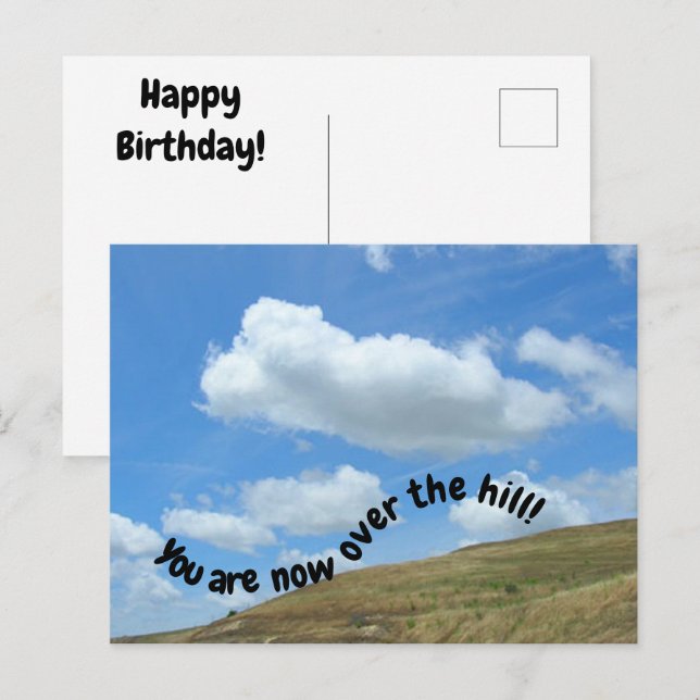 Tarjeta postal - Sobre la colina (Anverso / Reverso)