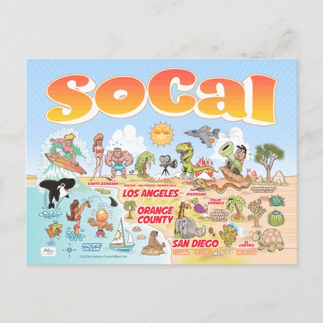 Tarjeta postal SoCal Souvenir (Anverso)