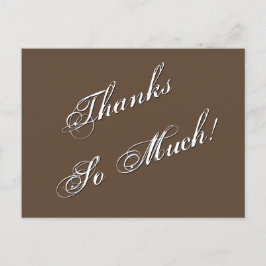 Tarjeta postal sofisticada de "¡Muchas gracias!"
