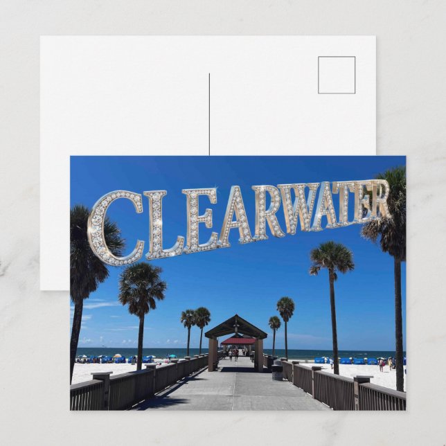 Tarjeta postal solo de Clearwater Beach (Anverso / Reverso)